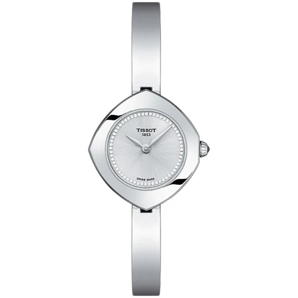 Tissot Femini-T Rose Gold Stainless Steel Pearl White Dial Quartz Watch for Ladies