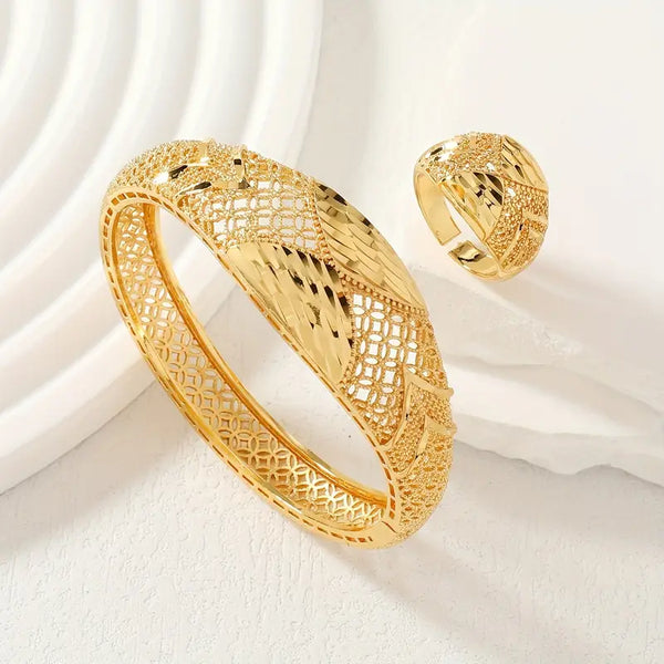 24K Gold-Plated Vintage Luxury Jewelry Set